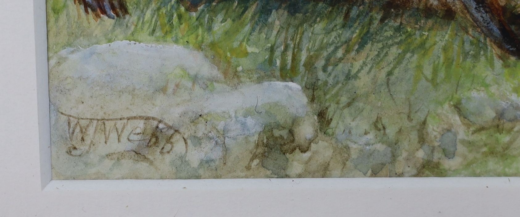 William James Webb (1817-1904), pair of watercolours, 'Summertime' and 'After Sunset', signed, 23 x 18cm